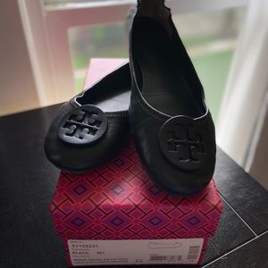 Tory Burch Black Travel Ballet Flats